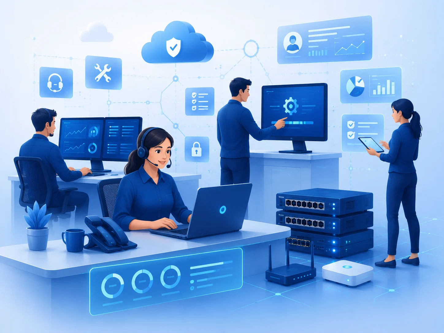 Managed IT support illustration